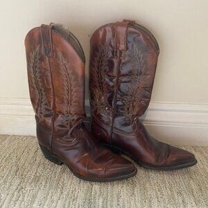 JE-VER Brown Vintage Western Cowboy Boots 90s Women 9.5?